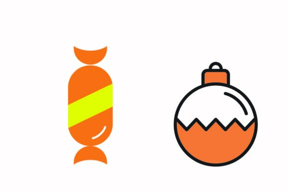 Christmas Candy Ball Decoration Vectors