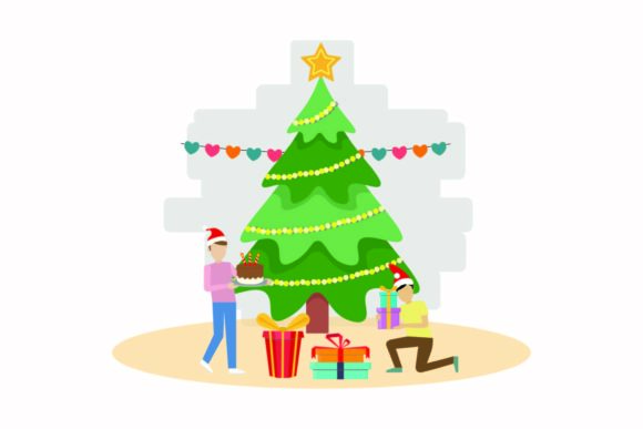 Christmas Celebration Decoration Design Illustrations