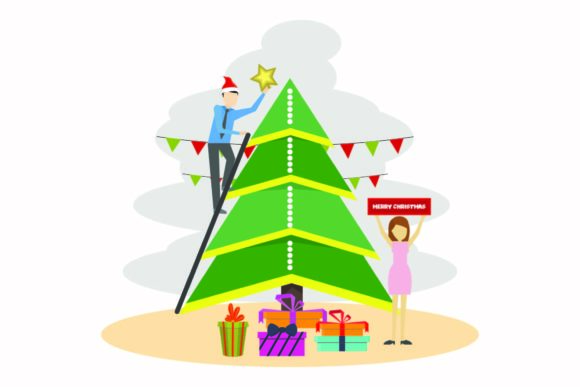 Christmas Celebration Decoration Vector Illustrations