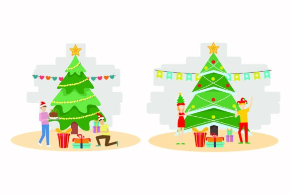 Christmas Happy Decoration Vector Set for Blog and Web Design