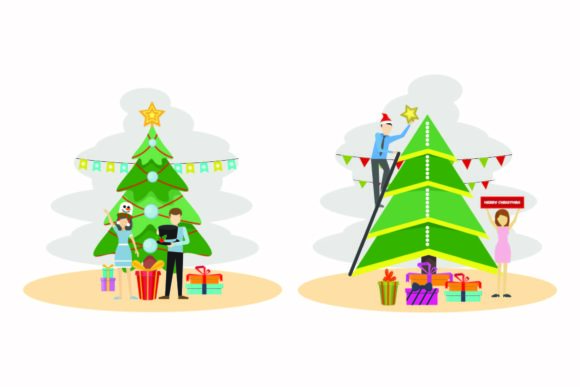 Christmas Happy Holiday Illustration Set Review