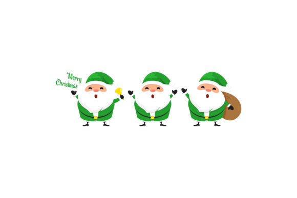 Christmas Illustration Santa Set Vectors for Handmade Creations