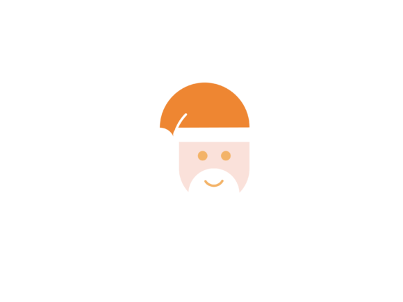 Christmas Illustration Smiling Santa for Digital Selling