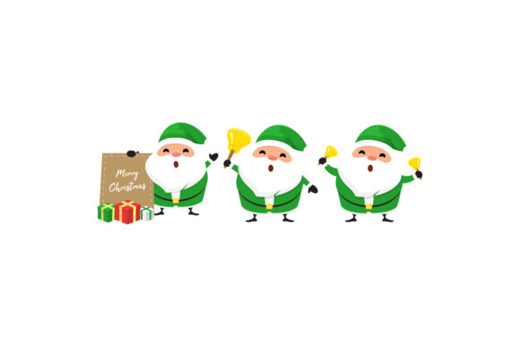 Christmas Illustrations Santa Set Design Review