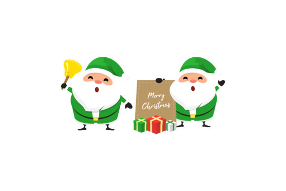 Christmas Santa Character Vector Set 21 for Local Business Branding