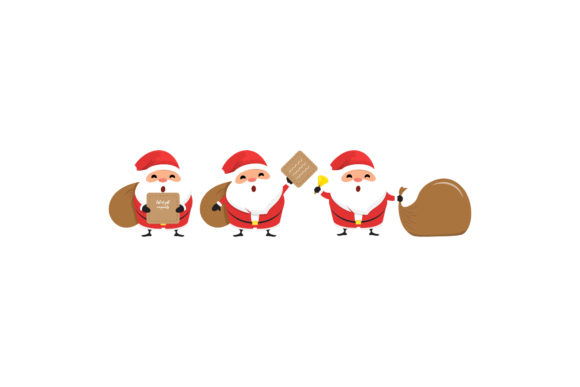 Christmas Santa Cute Illustrations for Festive Web Design