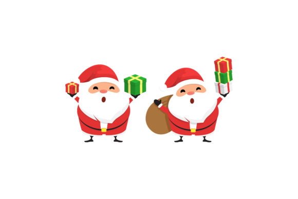 Christmas Santa Sets Vector Illustration for Digital Selling