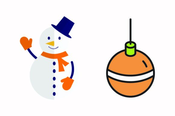 Christmas Snowman Decorative Ball Vector