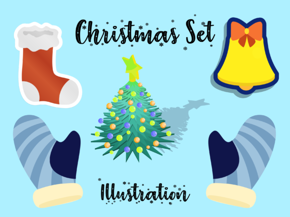 Christmas Vector Bundle Set for Kids 41 Illustrations