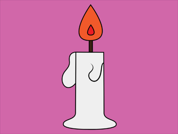 Illustration Christmas Candle Background for Creative Projects