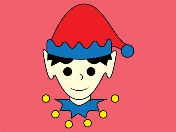 Illustration Christmas Clown for Digital Product Creators