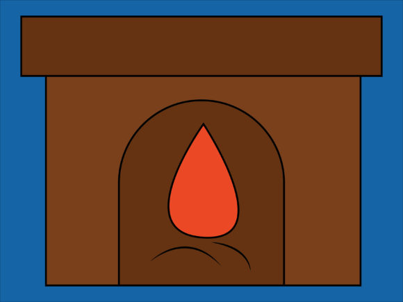 Illustration Christmas Fireplace Review