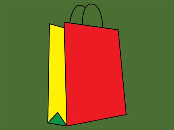 Illustration Christmas Paper Bag for Creative Projects