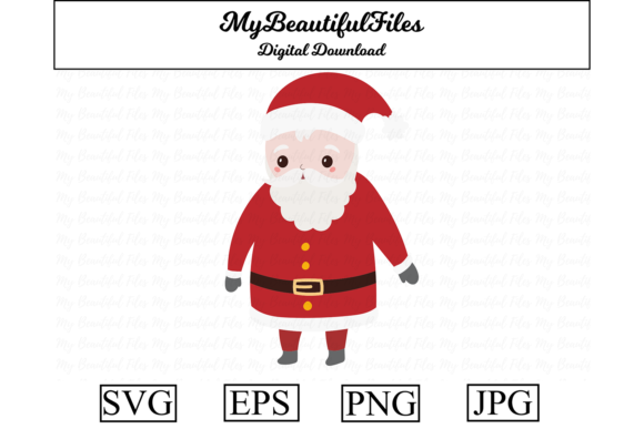 Santa Claus Christmas Clipart Design for Local Branding