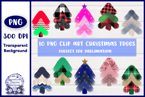 Sublimation Christmas Tree Bundle for Festive Illustrations